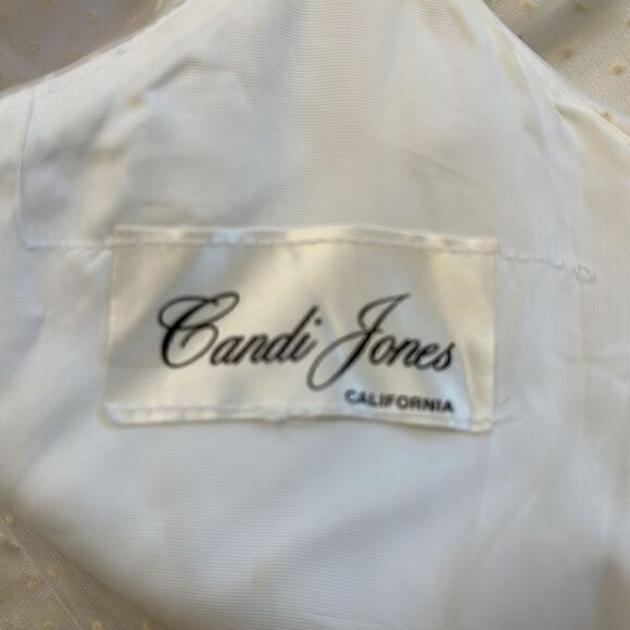 Vintage Cardi Jones polka dots ivory maxi dress - Picture 13 of 15